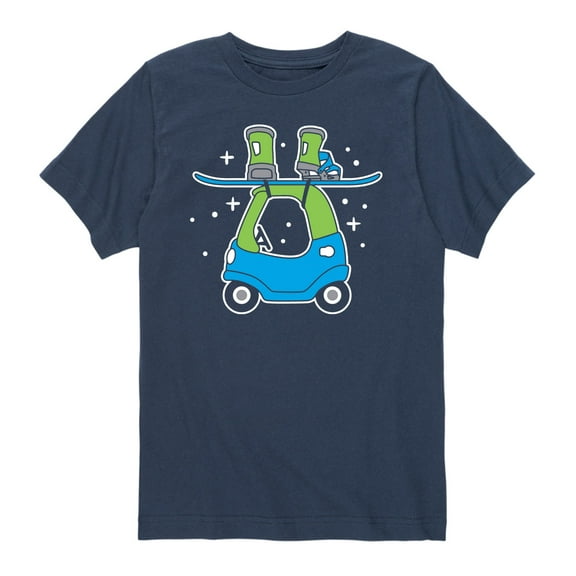 Instant Message - Toy Car With Snowboard - Youth & Toddler Short Sleeve T-Shirt