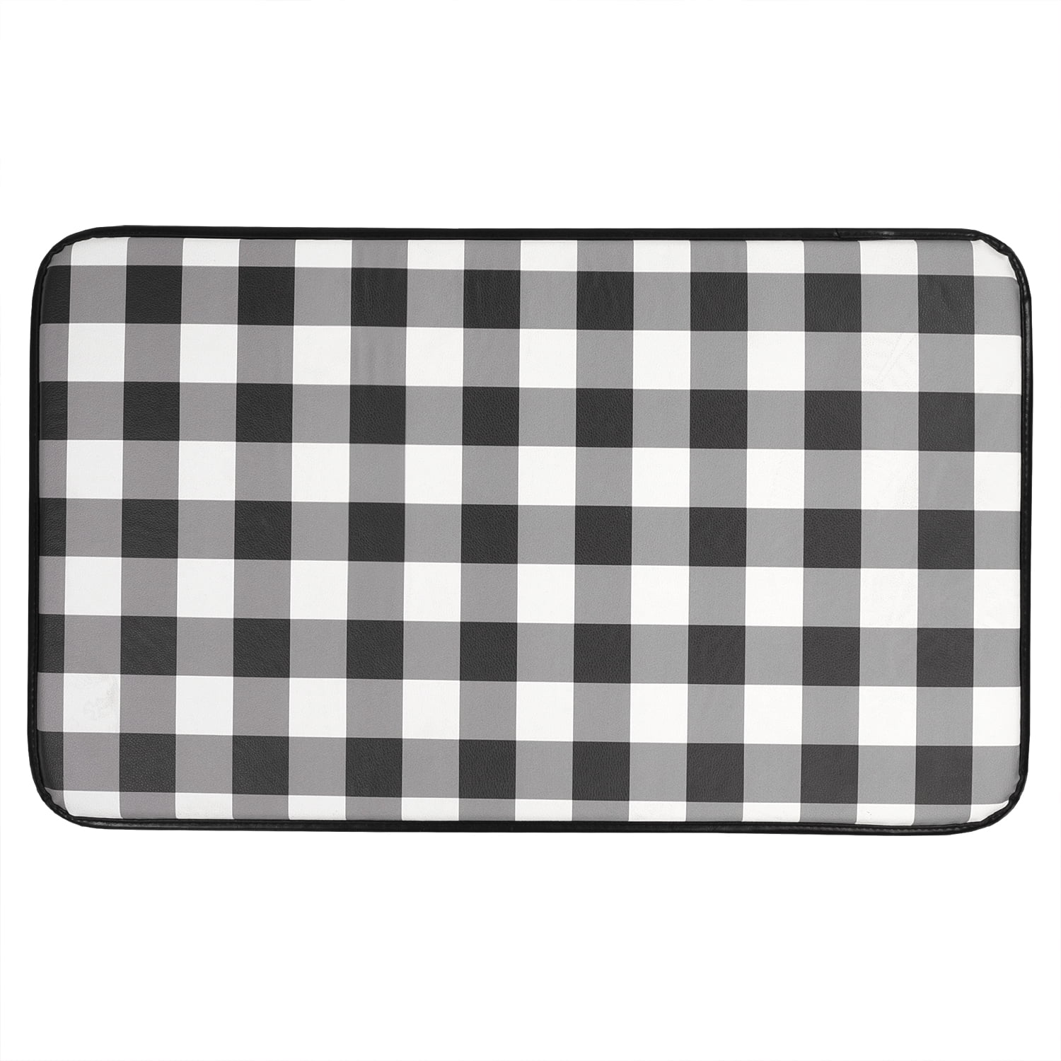 Buffalo Check Printed Anti Fatigue Kitchen Floor Rug Mat In Black And White 18 X 30 Walmart Com Walmart Com