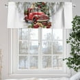 thumbnail image 5 of Merry Christmas Red Truck Valances for Windows, 42 x 12in, Xmas Tree Present Dog Winter Snow Rod Pocket Kitchen Valance Curtain Light Filtering Window Treatments for Living Room Bedroom, 1 Panel, 5 of 7
