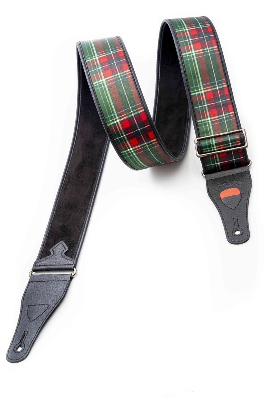 RightOn! Talisman Scottish Tartan  Green Guitar Strap