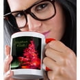 thumbnail image 2 of 3drose, Pretty Christmas Tree Joyeux Noel in Red with Gold Text, 15oz Two-tone Red Mug, 2 of 6