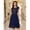 Navy Blue-XXL, variant on Blue Sequin Bodice Chiffon A-Line Midi Dress With Cap Sleeve Ruffle Hem