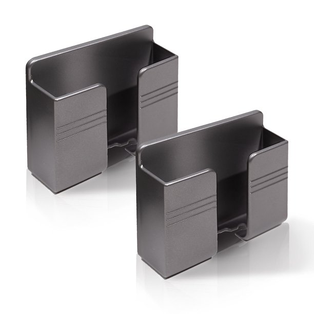 2 soportes para teléfono de pared con soporte adhesivo 3M para teléfono con cable de datos, orificio de recepción, cargador, caja de almacenamiento de control remoto para dormitorio, cocina, baño, ofi