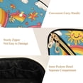thumbnail image 5 of FORMRS Makeup Bag Travel Cosmetic Organizer for Women Fold Flat Zipper Pouch with Handle, Rainbow with Stars, 5 of 8