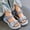Silver, variant on Eltusu Girls Sandals with Strap, No Slip Fashion Open Toe Soft Sole Summer Shoes Silver Size 2(Big Kids)