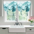 thumbnail image 4 of Teal Mountain Tie Up Curtains for Windows, Balloon Window Shades, Misty Forest Nature Woodland Pine Tree Landscape Kitchen Window Treatments Roll Up Curtain for Basement/Nursery 52"x45", 4 of 8