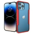 thumbnail image 2 of Case for iPhone 15, [Military Grade Drop Protection] [Wireless Charging] Soft TPU Frame + Clear Hard PC Back Case, Shockproof Non-Slip Stylish Cover for iPhone 15 - Red, 2 of 10