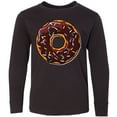 thumbnail image 3 of Inktastic Chololate Donut with Sprinkles Long Sleeve Youth T-Shirt, 3 of 5