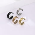 thumbnail image 4 of Ruiboury 2pcs Stainless Steel Engraved Calmi Ring Low Profile Comfort For Focused Living All Day Helps black, 4 of 6