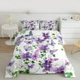 thumbnail image 2 of Feelyou Vintage Rustic Flower Queen Comforter Set, Purple Romantic Butterfly Bedding Sets, Western Countryside Reversible Bedding Comforter Set, Luxury Bedroom Decor, 3pcs, 2 of 8