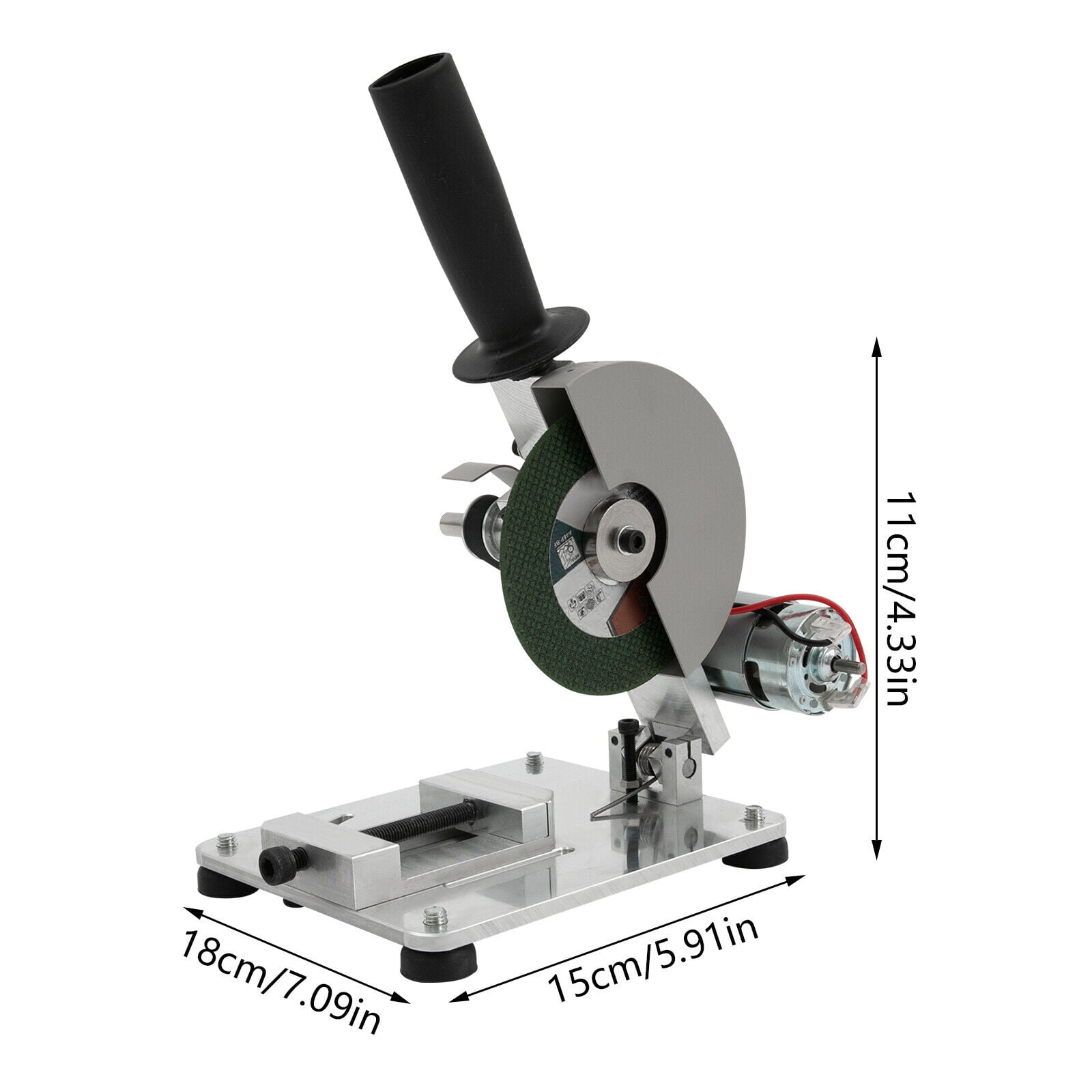 Miumaeov Mini Table Saw 4" 0-45° Miter Saw Portable Small Hobby Chop Saw Wood Soft Metal Plastic Cutting Machine Benchtop Cut-Off Miter Saw