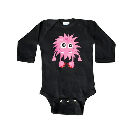 

Inktastic Furry Monster Little Monster Pink Monster Gift Baby Boy or Baby Girl Long Sleeve Bodysuit