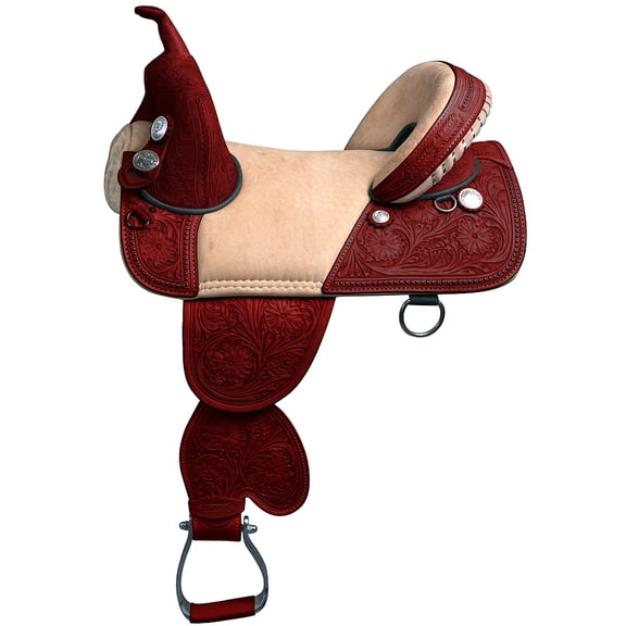 HILASON Western Horse Saddle Treeless Trail Barrel American Leather | for Horses
