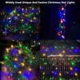 thumbnail image 2 of YOPTOP LED Christmas Net Lights Outdoor Decorations for Bushes 96 LED 5ftx5ft Connectable Green Wire Net Christmas Lights for Outdoor Yard Mesh Shrub Tree Holiday Decor,Multicolour,5ftx5ft, 2 of 7