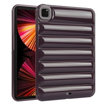 Allytechgroup Shockproof Case for Apple iPad Pro 12.9 Inch 2021/2020/2018/2022 6th 5th 4th 3rd Ge, Wave Bubble Style Protective Cover Soft TPU Back Shell with Raised Edges for Camera & Screen, Purple