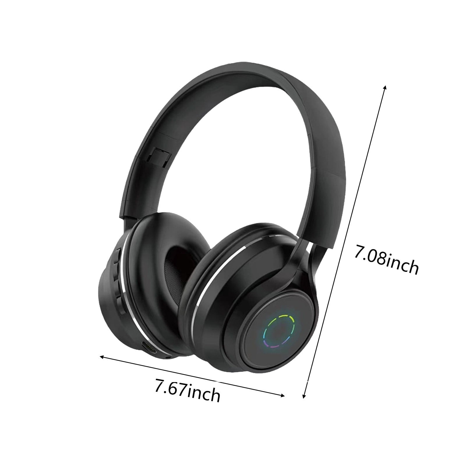 Wireless Over Ear Bluetooth Headphones with Microphone - Wireless Headset -Noise Reduction - Bluetooth, Wired,Built in Micro SD for Travel, Home, Work TV,PC,Gaming,Cellphone - Black