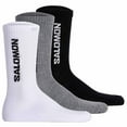 thumbnail image 1 of Salomon Calcetines unisex, lote de 3 - EVERYDAY CREW, tejido de rizo, zona de sujeción, logotipo Negro/Blanco/Gris 39-41, 1 of 7