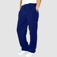 thumbnail image 2 of Girls Sweatpants Loose Fit Wide Leg Sweatpants With Solid Color Tight Waistband Drawstring Newborn Pants Girl Blue 15 Years-16 Years, 2 of 7