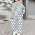 thumbnail image 2 of TEAJOPSUU Boys Girls Athletic 2 Piece Sweatsuits Soft Fleece Lined Pullover Hoodie & Joggers Solid Warm Activewear Clothing Sets for Kids 4-15 Years C-Gray, 2 of 5