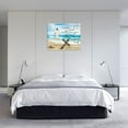 thumbnail image 6 of HFDF Christian spirational Decor Wall Art Jesus and Cross on Beach Picture Motivational Scripture Bible Verse Canvas Prts Teal and Blue Artwork for Livg Room Bedroom Bathroom Large 24x20inch Framed, 6 of 6