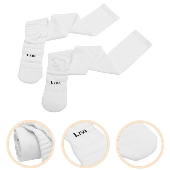 RENACLIPY White Cotton Football Socks for Sports Youth Boys Comfortable Ankle Support Long Tube Socks 1 Pair for Fan Gear