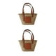 thumbnail image 2 of Sonducket Bolsos de paja elegantes y únicos para mujer, adecuados para muchas ocasiones, bolso clásico sencillo a la moda para mujer, color color natural M 2Conjunto, 2 of 6