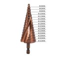 thumbnail image 2 of Amdohai 4-32mm HSS Cobalt Step Drill Bits Quick Change Two-Flute Spiral Grooved Hexagonal Shank Drilling Bits for Copper/Iron/Steel/PVC/Wood Panel, 2 of 8