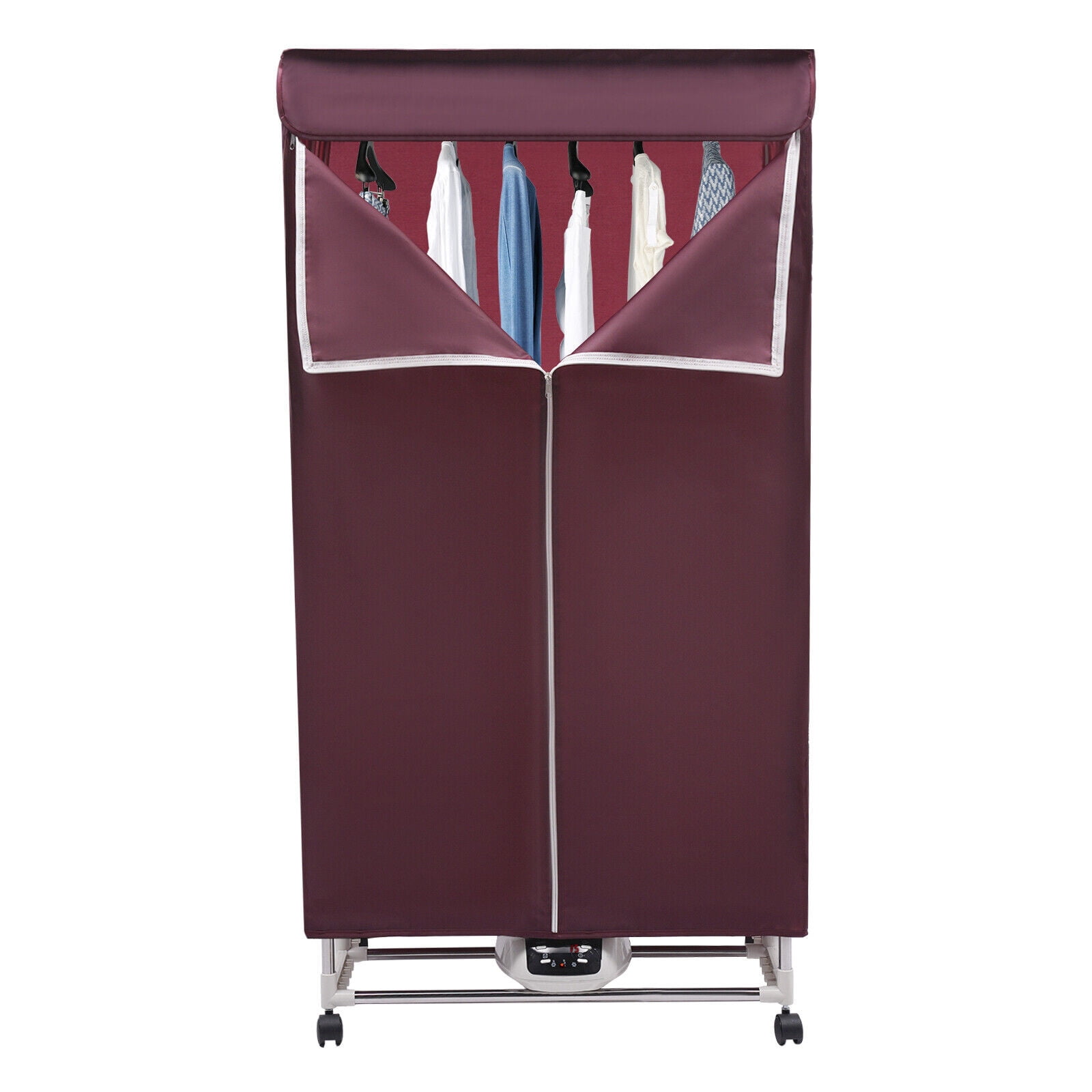 Portable Electric Clothes Dryer with Remote, Foldable Dual-Layer Rack, 1500W PTC Heating, Timer, Quiet Drying for Home & Apartment Use