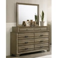 thumbnail image 2 of Loiret Light Grey Finish Wood Storage Platform Queen Wall Bed with Dresser and Mirror, 2 of 11