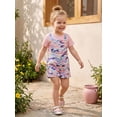 thumbnail image 6 of BemeyourBBs Toddler Baby Girls Summer Clothes Infant Girls 2 Piece Camouflage Outfits Short Sleeve Ribbed T Shirt Tops and Pockets Bib Overalls Camo Suspender Shorts Sets, 6 of 9