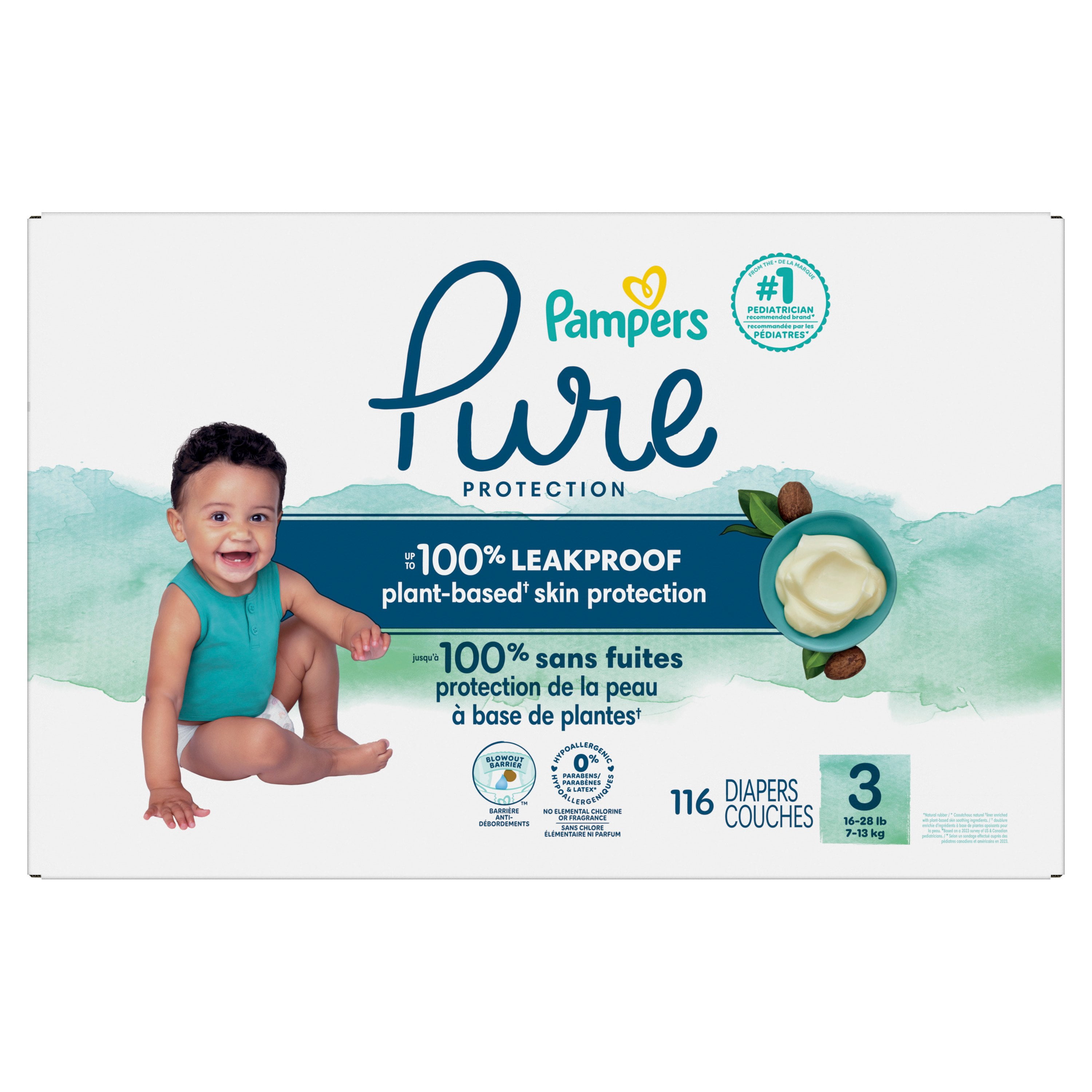 Pampers Pure Protection Diapers, Size 3, 116 Count (Select for More Options)