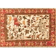 thumbnail image 1 of Ahgly Company Indoor Rectangle Animal Orange Traditional Area Rugs, 7' x 10', 1 of 1
