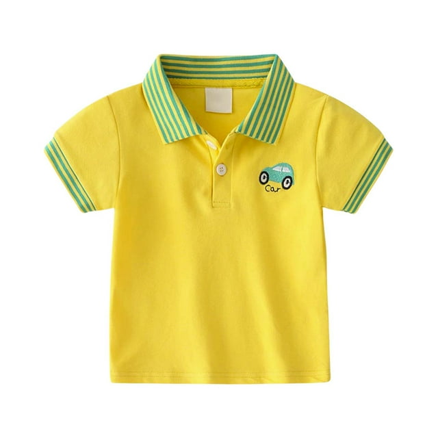 Chemises Polo pour Petits Garçons Chemise Polo Rayée Chemises de Mode Manches Courtes Polo Garçons 5-6 Ans Tenue pour Garçons
