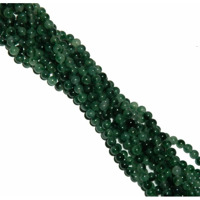 8mm Moss Jade Round, Loose Beads, 40cm 15 inch Gemstone - Walmart.com