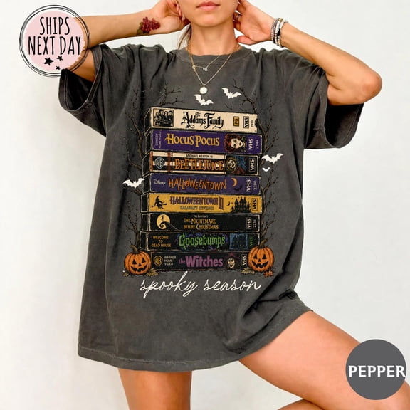 Vintage Halloween VHS Tee - Retro Spooky Season Shirt - Funny Horror T-shirt -Scary Movie Halloween Shirt