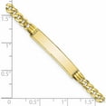 thumbnail image 3 of 10K Yellow Gold Flat Curb Link Id Bracelet (8 X 5.38) Made In United States 10lid61-8, 3 of 5
