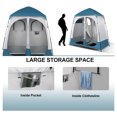 thumbnail image 3 of 7.5 FT Instant Pop Up Shelter, 2 Room Shower Tent, Privacy Changing Room Tent with Carrying Bag for Portable Toilet, Dressing, Camping, Outdoor, Indoor, Blue, 3 of 5