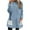 Blue, variant on fatyb Women's Fuzzy Fleece Long Tops Crewneck Sherpa Sweatshirts Oversized Warm Pullover with Pockets