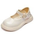 thumbnail image 1 of Zapatos de princesa dulce para niña, zapatos pequeños de cuero de moda para niños de primavera y otoño, zapatos de guisantes retro, 1 of 6