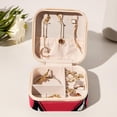 thumbnail image 6 of Valentine's Day Travel Portable Square Jewelry Box Organizer for Rings Earrings Necklaces Bracelets Girls Women, 6 of 6