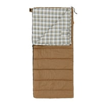 Ozark Trail 35F Flannel Lined Rectangle Adult Sleeping Bag - Brown (80" x 36")