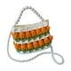 thumbnail image 1 of Kit de bolsa de crochet de tejido de bricolaje adultos 7.09x2.76x5.12 "Flower manual tejido a mano Naranja verde beige, 1 of 8