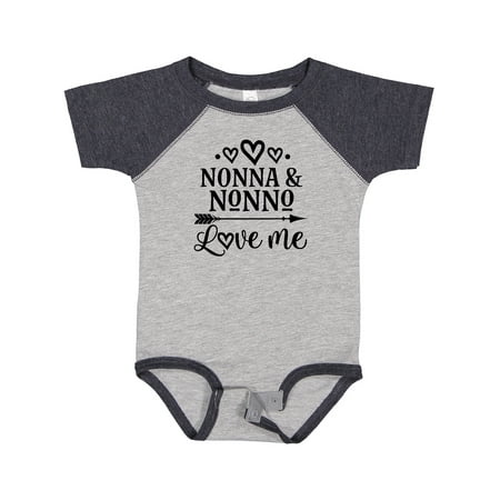 

Inktastic Nonna and Nonno Love Me Boys or Girls Baby Bodysuit