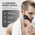 thumbnail image 4 of CHARGEWORX Groom Essentials Rechargeable Silicone Face Scrubber and Sonic Facial Massager, Black, 4 of 6