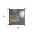 thumbnail image 2 of Gray Gold Metallic Sunburst Throw Pillow, 2 of 5