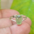 thumbnail image 3 of Solid 925 Sterling Silver Coffin Ring, Natural Prehnite Green Gemstone Ring, Statement Ring, Amazing Handcrafted Jewelry For Women/Men, 3 of 5