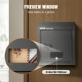 thumbnail image 6 of VEVOR Through The Door Key Drop Box, Heavy Duty Steel Through the Door Mailbox with 12" Combination Lock, Mail Drop Box, Black, 6 of 9