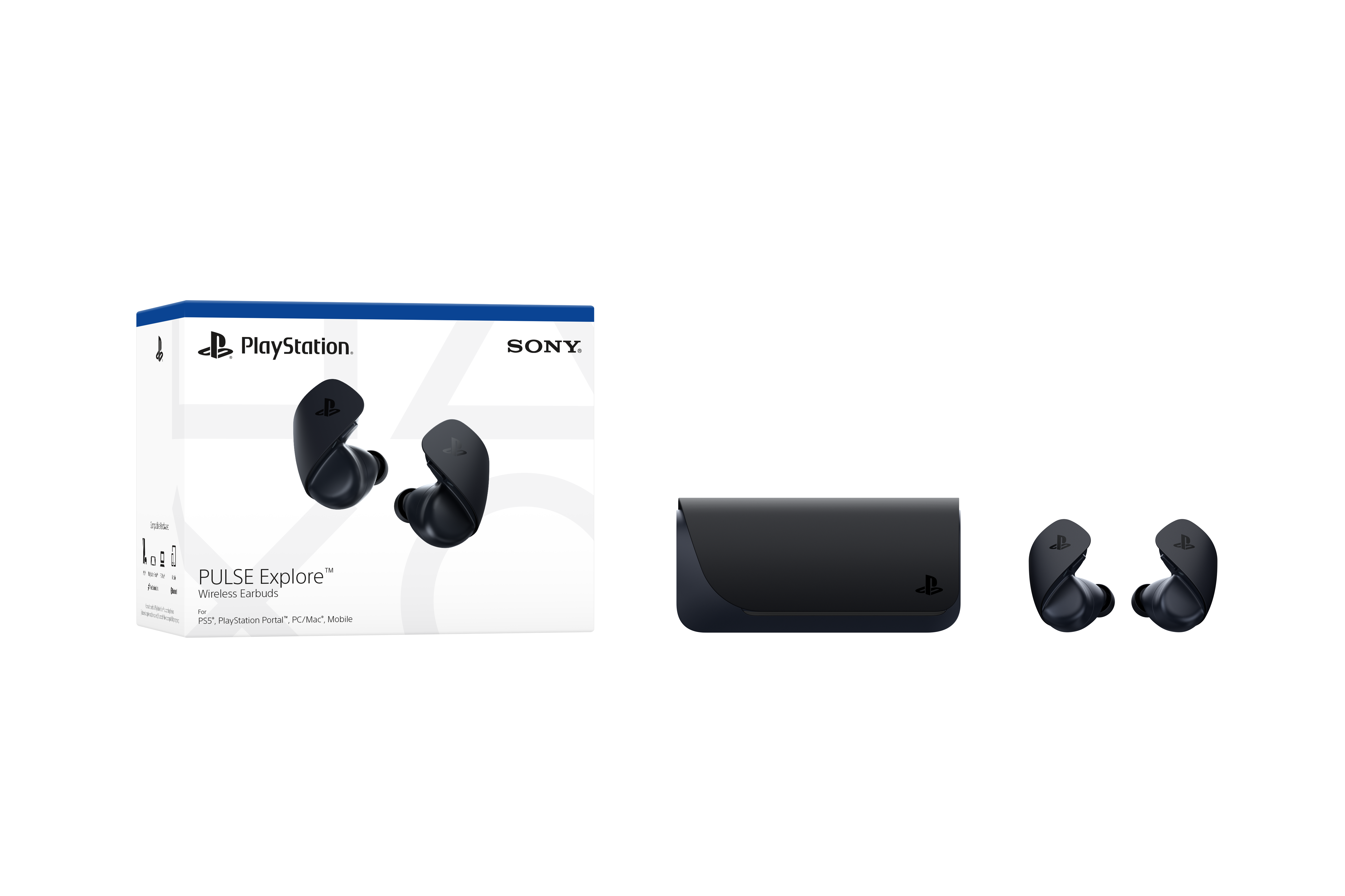 PlayStation PULSE Explore Wireless Earbuds, Midnight Black photo 1