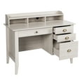 thumbnail image 7 of Homfa 47 in Computer Desk, Home Office Writing Table with 4 Drawers and Hutch Shelf, Oak White, 7 of 7