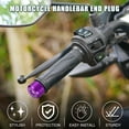 thumbnail image 2 of Unique Bargains 2 Pcs Motorcycle Handlebar End Plug Aluminum Alloy 7/8" 22mm 30mm OD Fashionable Purple, 2 of 6